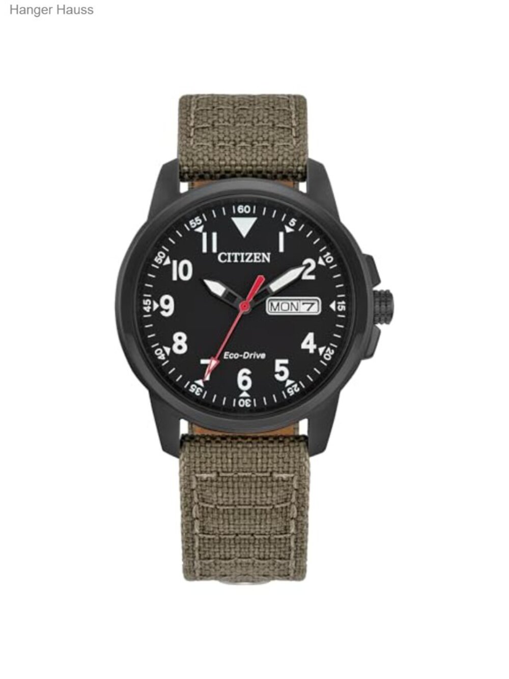 Men's Eco-Drive Military Field Watch Nylon Strap 100M Water Resistant